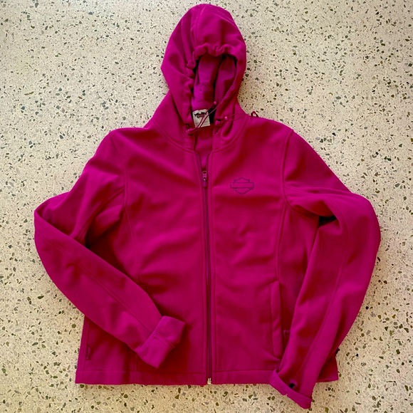 Harley-Davidson Fleece Hooded Jacket Size L - Picture 1 of 3